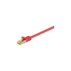 goobay RJ-45 Patchkabel Cat 6.a S/FTP (PIMF), mit Cat.7 Rohkabel(rot, 5 Meter, 500 MHz)