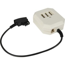 goobay TAE-Verlängerung F-Stecker auf Dose NFN, Y-Kabel(beige, 20 cm)