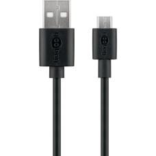 Micro-USB Stecker(schwarz, 1 Meter)