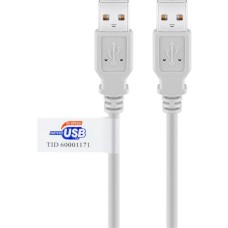 USB-A Stecker(grau, 2 Meter, mit USB Zertifikat)