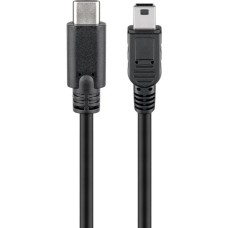Mini-USB Stecker, Adapter(schwarz, 50cm)