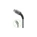 USB-C Stecker(grau/silber, 0,5 Meter, Laden mit bis zu 60 Watt, Textilkabel mit Metallsteckern)