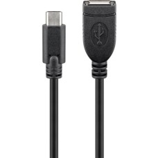 USB-A Buchse(schwarz, 20cm)