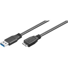 Micro-USB Stecker (Typ B)(schwarz, 1 Meter, SuperSpeed)