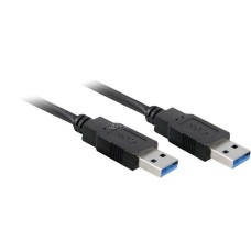 USB-A Stecker(schwarz, 3 Meter)