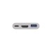 USB-A + USB-C + HDMI Buchse, USB-Hub(weiß, 15cm, PD, Laden mit bis zu 60 Watt)