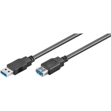 USB-A Buchse(schwarz, 3 Meter)