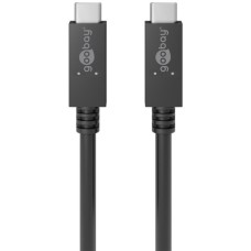 USB-C Stecker(schwarz, 0,5 Meter, PD, Laden mit bis zu 100 Watt)