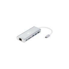 goobay USB-C Multiport Adapter HDMI USB CR RJ45 PD(aluminium)