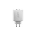 goobay USB-C PD Dual-Schnellladegerät 45 Watt(weiß, 1x USB-A, 1x USB-C PD, GaN-Technologie)