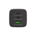 goobay USB-C PD Multiport-Schnellladegerät Nano 65 Watt(schwarz, 1x USB-A, 2x USB-C PD, GaN-Technologie)