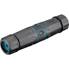 goobay Verbinder für Netzwerkkabel Cat.6a UTP werkzeugfrei, Kupplung(schwarz, outdoor)