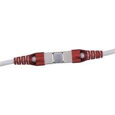 goobay Werkzeugloser Kabelverbinder "slim" Cat.6, STP, Kupplung(grau/rot, indoor)