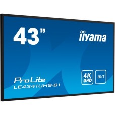 iiyama ProLite LE4341UHS-B1, Public Display(schwarz (glänzend), UltraHD/4K, IPS, HDMI)