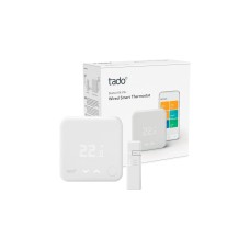 tado° Smartes Thermostat V3+ Starter Kit(Verkabelt), Set(weiß, Für Heizthermen und Fußbodenheizungen, Outlet)