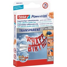 tesa Powerstrips DECO, Kleber(transparent, 16 Stück)