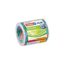 tesa tesafilm eco & clear, 3 Rollen, 15mm, Klebeband(transparent, 10 Meter pro Rolle)