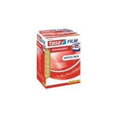 tesa tesafilm transparent, 10 Rollen, 15mm, Office Box, Klebeband(transparent, 66 Meter)